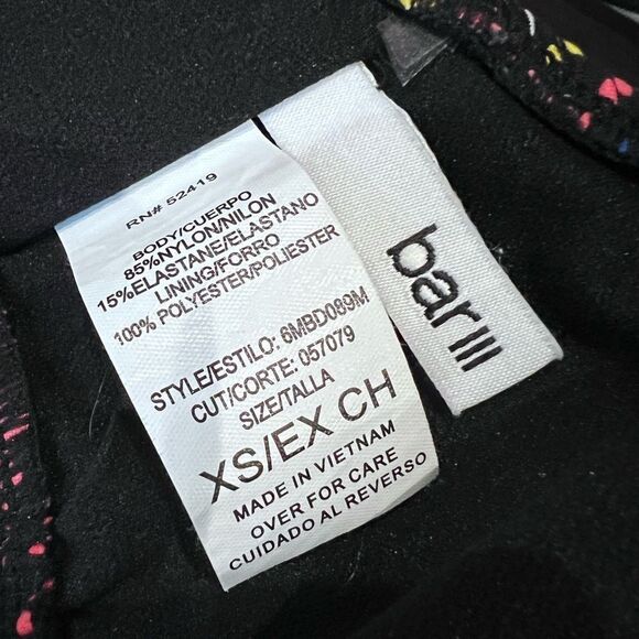 Bar III Two Piece Bikini Swimsuit Set abstract boho Size top XS bottoms S - Picture 15 of 16